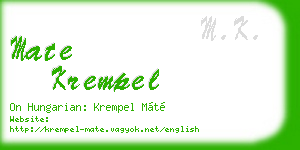 mate krempel business card